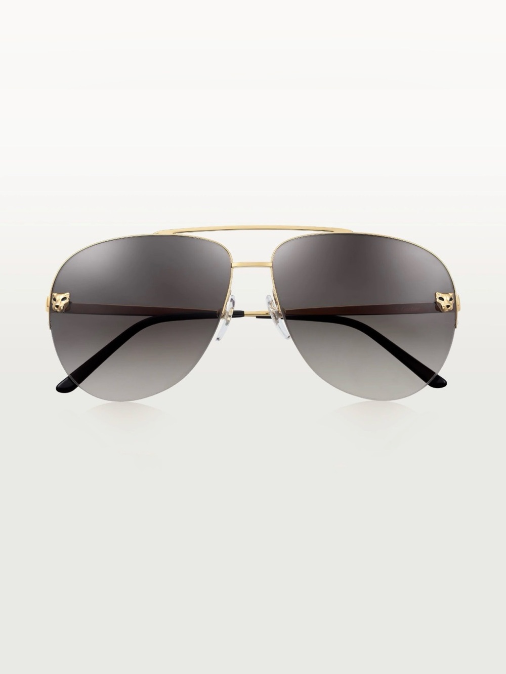 Cartier Gold-Trim Gradient Sunglasses